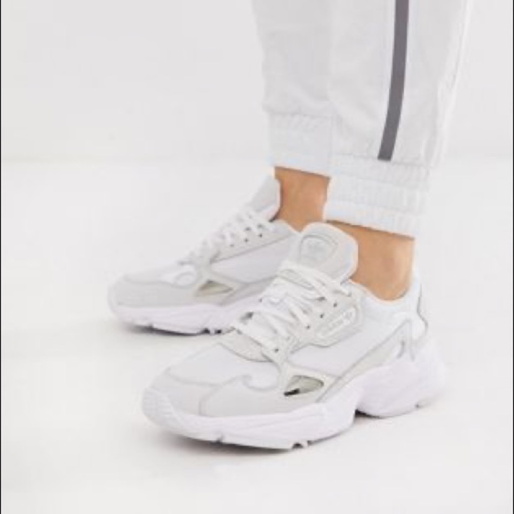 Adidas falcon sneakers white size 11
